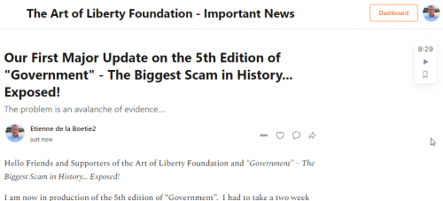 Our First Major Update on the 5th Edition of “Government” – The Biggest Scam in History… Exposed!